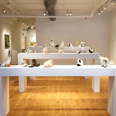 Installation view of Linda Leslie Brown: More Holes at Kingston Gallery, Boston, MA